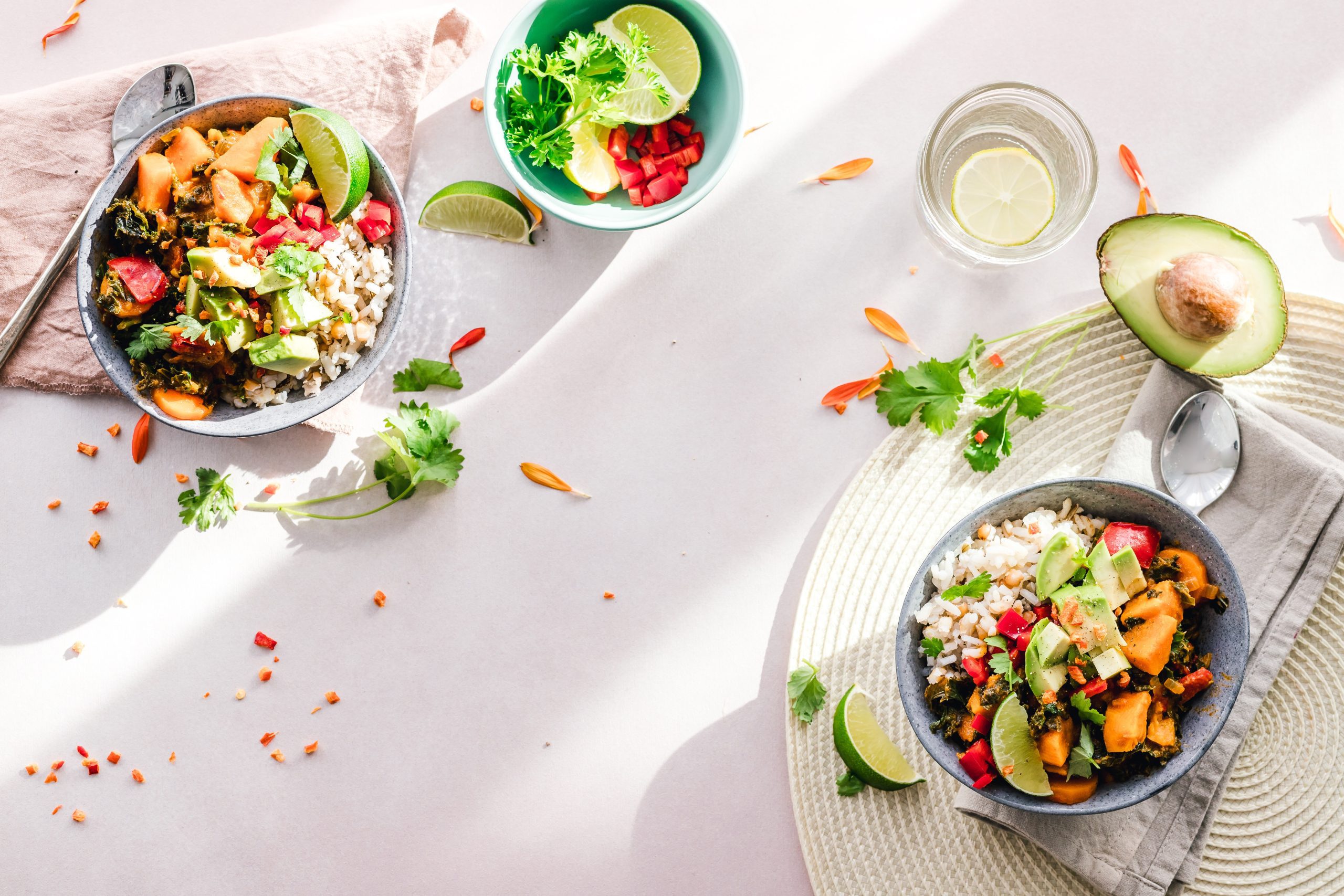 comida vegetariana en la ciudad