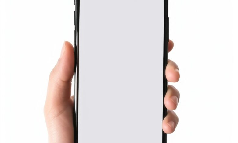 Persona sosteniendo un celular en la mano