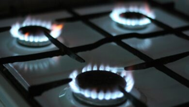Hornallas de una cocina a gas