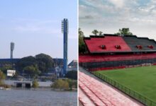 A la izquierda, el Gigante de Arroyito; a la derecha, el Coloso Marcelo Bielsa