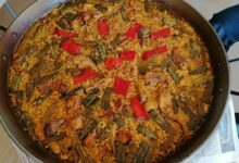 Paella, uno de los platos que más se repiten en los stands de Colectividades