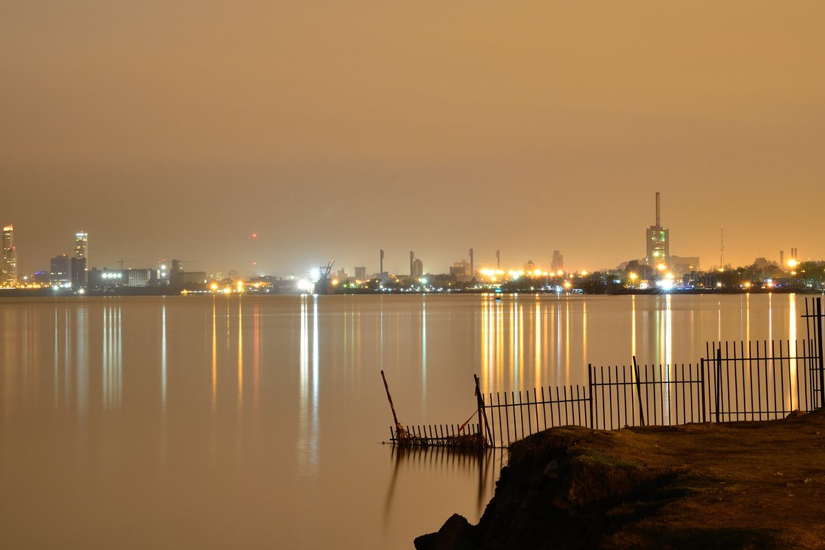 Vista de la costa de Rosario sobre el río