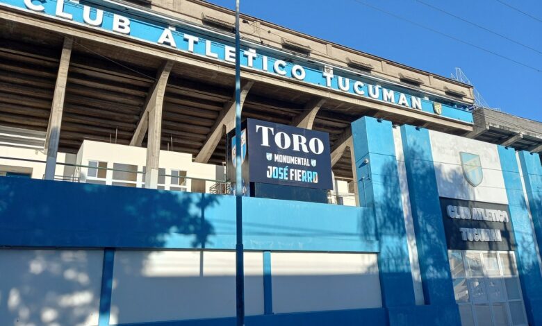 Fachada del estadio Monumental José Fierro de Atlético Tucumán, donde juega Rosario Central